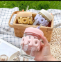 iShopping - Genshirt Pearl Chain Glass Cup with Straw