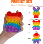 iShopping - Planet X Pop Bubble Fidget Rainbow Teddy Bear Silicone Toy (PX-11091)