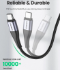 iShopping - UGREEN Magnetic 3A Dual Socket Type-C + Micro Fast Charging Cable 1M Black