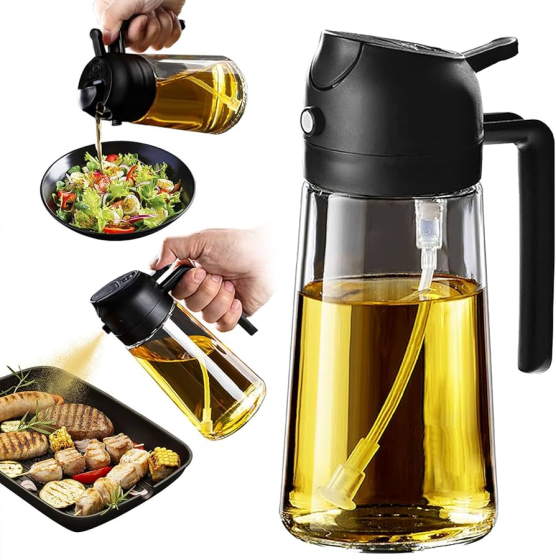 iShopping - Genshirt 2 in 1 Glass Oil Spray Bottle and Pourer