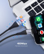 iShopping - UGREEN Magnetic 3A Type-Micro Fast Charging Cable 1M Black