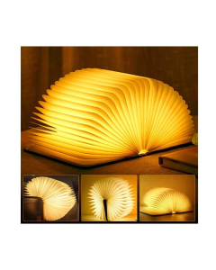Muzamil Store Wooden Mini Book Table Lamp Light - Large