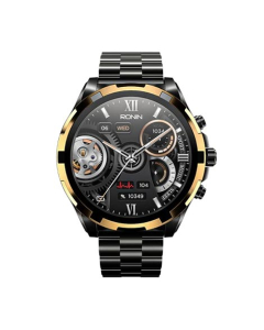 Ronin Luxe Smart Watch Stainless Steel (R-014)-Black