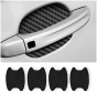 iShopping - M.Mart Car Door Handle Fiber Sticker Black Pack Of 4