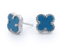 iShopping - Zed Eye Butterfly Bed Earrings For Women Turquoise (ISE108A)